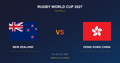 New Zealand vs Hong Kong China Tickets - Rugby World Cup 2027 Melbourne