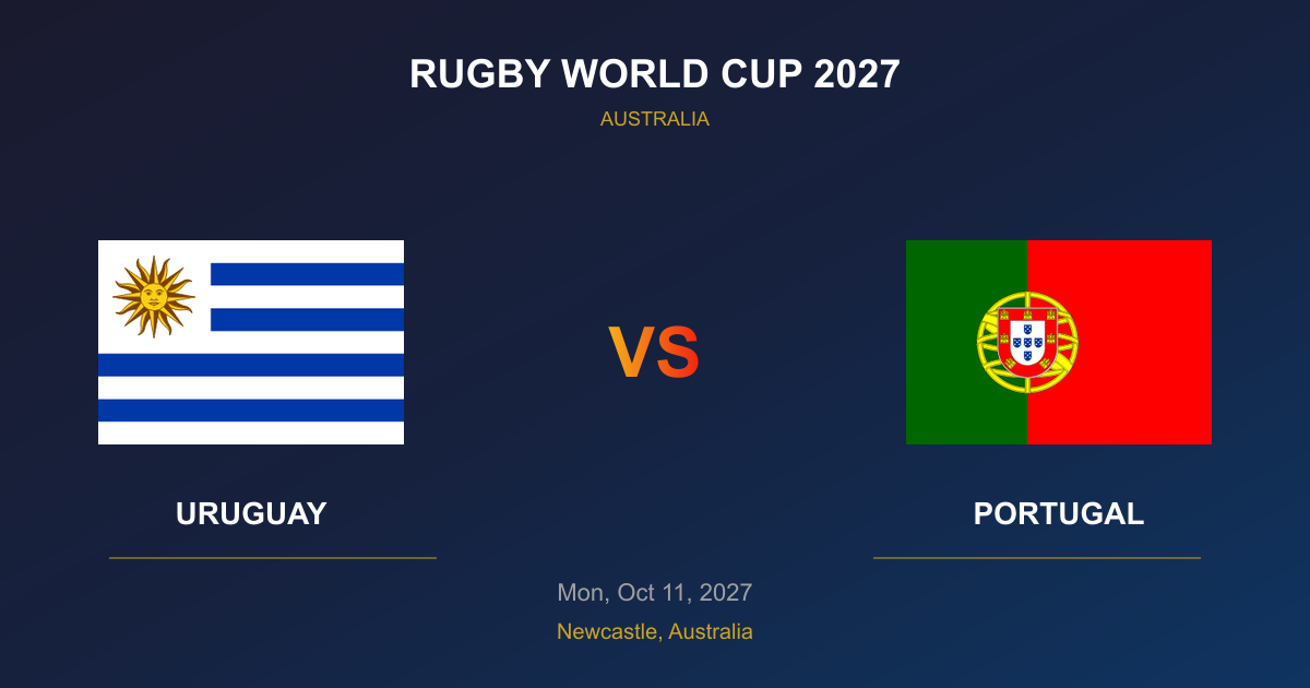 Uruguay vs Portugal - Rugby World Cup 2027 Newcastle